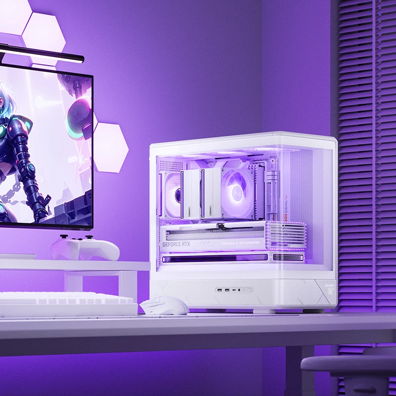 Gabinete Gamer Aquario Display Digital D200 - Jonsbo - White- Branco - Imagem 25