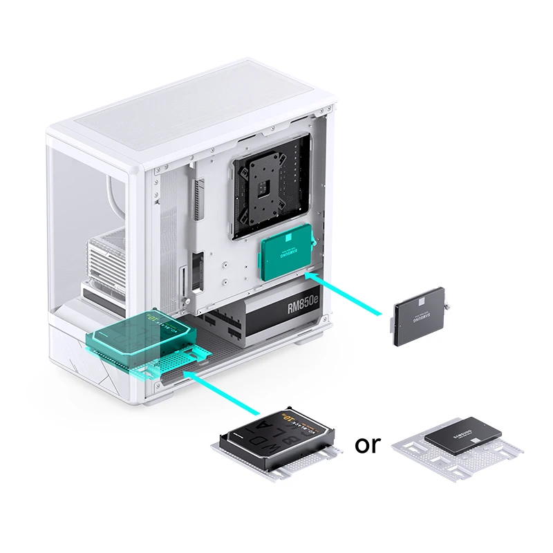 Gabinete Gamer Aquario Display Digital D200 - Jonsbo - White- Branco - Imagem 22