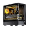 Gabinete Gamer Aquário Jonsbo D200 Preto Com Display Digital M-Atx Usb-C