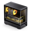 Gabinete Gamer Aquário Jonsbo D200 Preto Com Display Digital M-Atx Usb-C