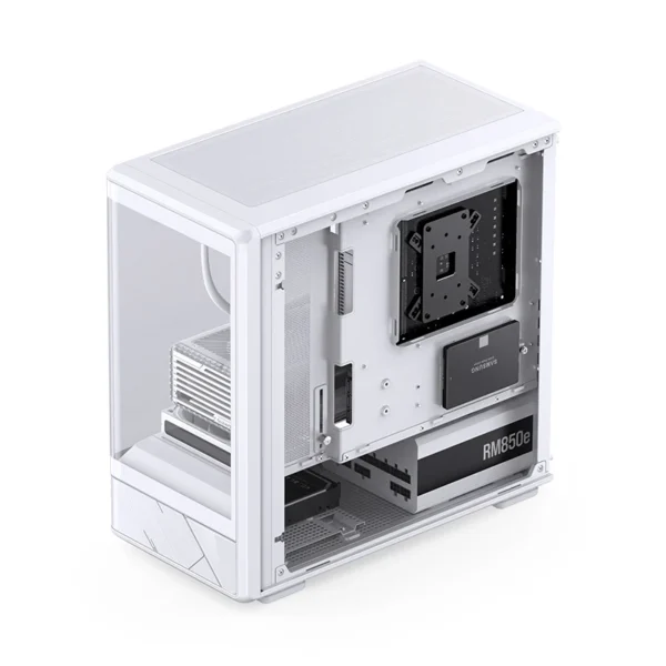 Gabinete Gamer Aquário Jonsbo D200 Branco Com Display Digital M-Atx Usb-C