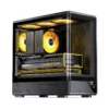 Gabinete Gamer Aquário Jonsbo D200 Preto Com Display Digital M-Atx Usb-C