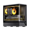 Gabinete Gamer Aquário Jonsbo D200 Preto Com Display Digital M-Atx Usb-C