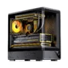 Gabinete Gamer Aquário Jonsbo D200 Preto Com Display Digital M-Atx Usb-C