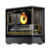Gabinete Gamer Aquário Jonsbo D200 Preto Com Display Digital M-Atx Usb-C