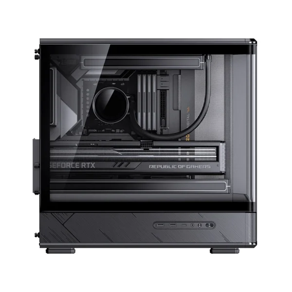 Gabinete Gamer Aquário Jonsbo D200 Preto Com Display Digital M-Atx Usb-C