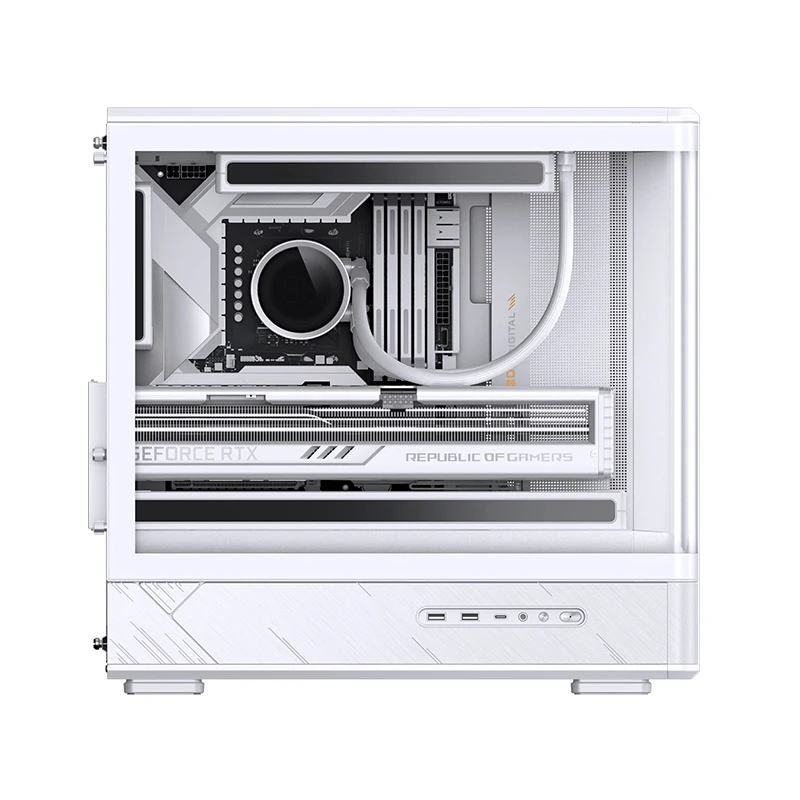 Gabinete Gamer Aquario Display Digital D200 - Jonsbo - White- Branco - Imagem 5