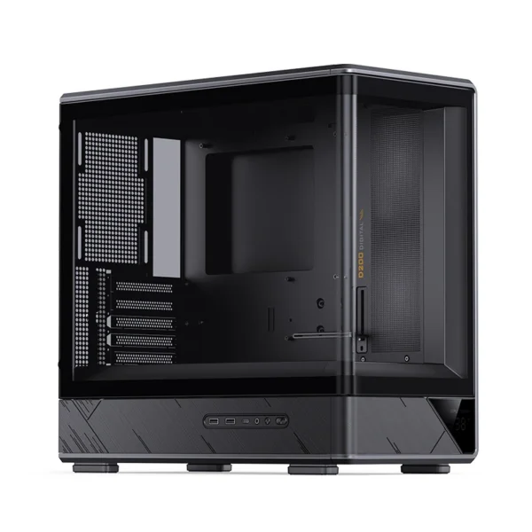 Gabinete Gamer Aquário Jonsbo D200 Preto Com Display Digital M-Atx Usb-C