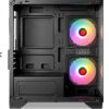 Gabinete Gamer Tgt Gladiator, Rainbow, Mid-Tower, Lateral De Vidro, Com 2 Fans, Preto, Tgt-Gld-Bk