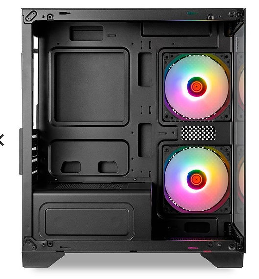 Gabinete Gamer Tgt Gladiator, Rainbow, Mid-Tower, Lateral De Vidro, Com 2 Fans, Preto, Tgt-Gld-Bk - Imagem 3