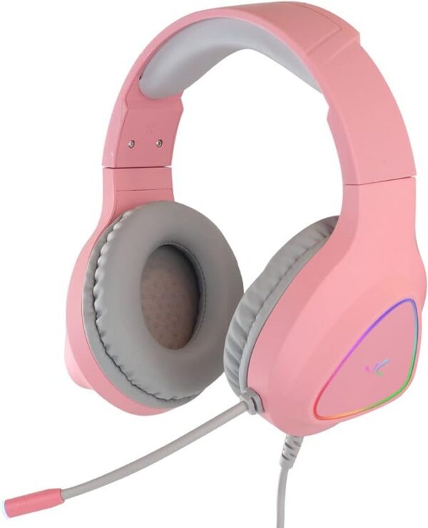 Fone De Ouvido Headset Gamer Chroma Usb 7.1 Rgb Rosa - Gh804