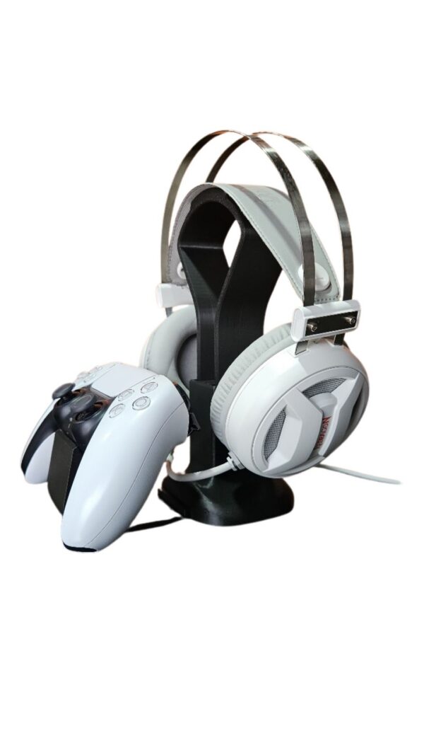 Suporte Headset E Controle Ps5 Slim Gamer Unc - Preto