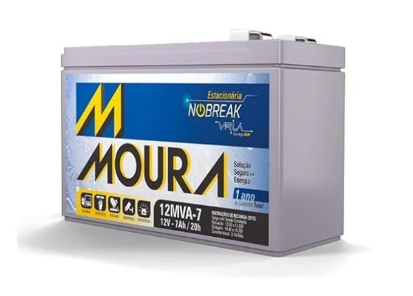 Bateria 12Mva 7Ah Moura Nobreak