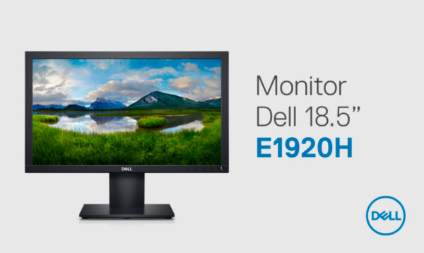 Monitor Dell 18.5  Hd, Vga E Displayport, Vesa, Ajuste De Inclinação, Antirreflexo - Preto - E1920h