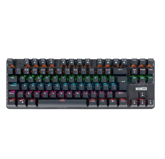 Teclado Mecanico Mancer Shade Mk3, Rainbow, Switch Huano Vermelho, Preto, Mcr-Shm3-Rbw01rd