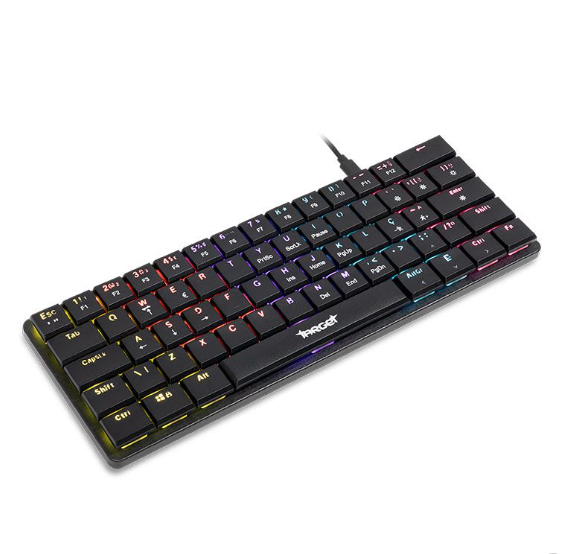 Teclado Mecanico Tgt Sherman Lp60, Rainbow, Abnt2, Switch Azul, Preto, Tgt-Shlow-Rbw01 - Imagem 2