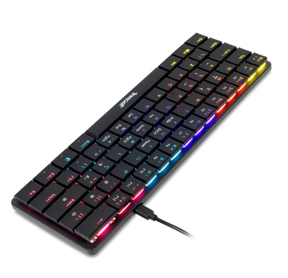 Teclado Mecanico Tgt Sherman Lp60, Rainbow, Abnt2, Switch Azul, Preto, Tgt-Shlow-Rbw01 - Imagem 4