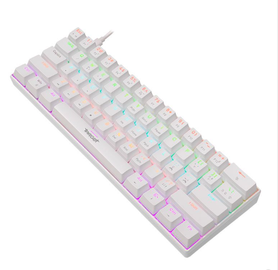 Teclado Mecanico Gamer Tgt Sherman Compacto, Rainbow, Abnt2, Switch Huano Azul, Branco, Tgt-Shcptw-R - Imagem 3