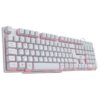 Teclado Usb Gamer Vx Gaming Hydra Branco Led Vermelho - Gth110bv