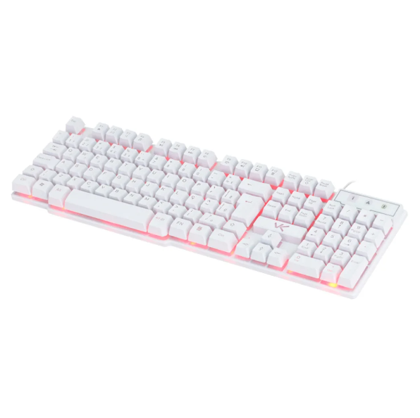 Teclado Usb Gamer Vx Gaming Hydra Branco Led Vermelho - Gth110bv - Imagem 4