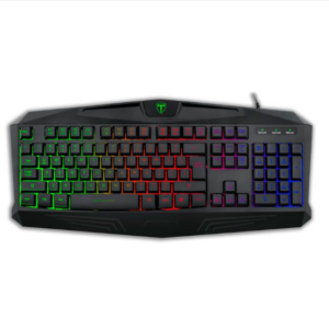 Teclado Membrana Gamer T-Dagger Tanker Rainbow / Preto