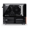 Gabinete Jonsbo V12 Black M-Atx Preto Vidro Panorâmico 270° Madeira Nogueira
