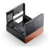 Gabinete Jonsbo V12 Black M-Atx Preto Vidro Panorâmico 270° Madeira Nogueira