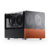 Gabinete Jonsbo V12 Black M-Atx Preto Vidro Panorâmico 270° Madeira Nogueira