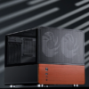 Gabinete Jonsbo V12 Black M-Atx Preto Vidro Panorâmico 270° Madeira Nogueira