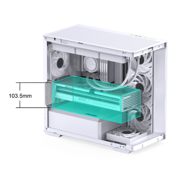 Gabinete Gamer Aquário Jonsbo D300 White M-Atx Vidro Temperado Usb-C Branco