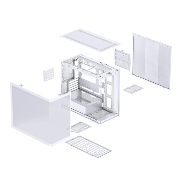 Gabinete Gamer Aquário Jonsbo D300 White M-Atx Vidro Temperado Usb-C Branco