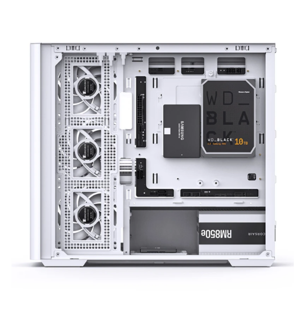 Gabinete Gamer Aquário Jonsbo D300 White M-Atx Vidro Temperado Usb-C Branco