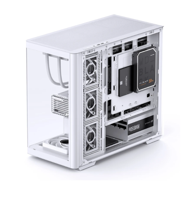 Gabinete Gamer Aquário Jonsbo D300 White M-Atx Vidro Temperado Usb-C Branco