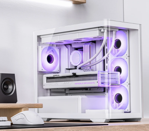 Gabinete Gamer Aquário Jonsbo D300 White M-Atx Vidro Temperado Usb-C Branco