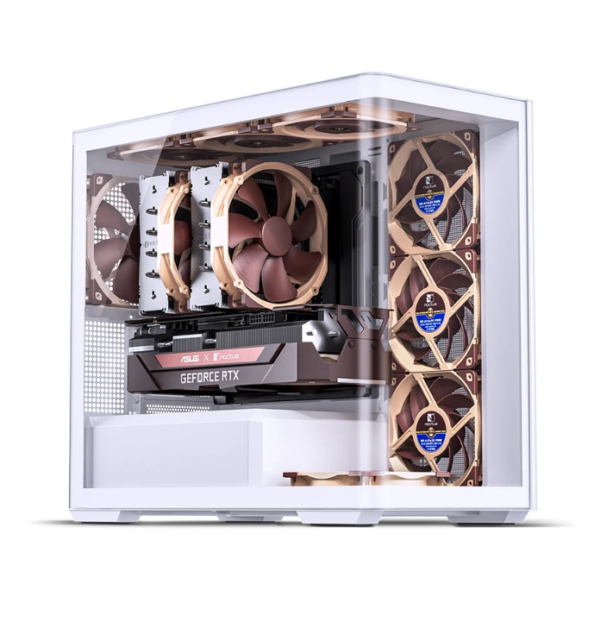 Gabinete Gamer Aquário Jonsbo D300 White M-Atx Vidro Temperado Usb-C Branco