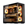 Gabinete Gamer Aquário Jonsbo D300 Black M-Atx Vidro Temperado Usb-C Preto