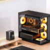 Gabinete Gamer Aquário Jonsbo D300 Black M-Atx Vidro Temperado Usb-C Preto
