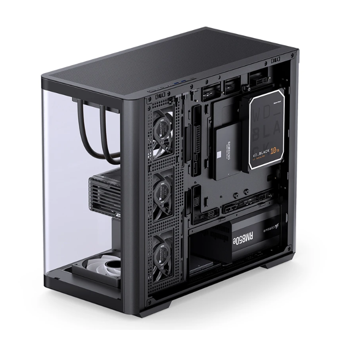 Gabinete Gamer Aquario Premium - Jonsbo D300 Black - Preto - Imagem 9