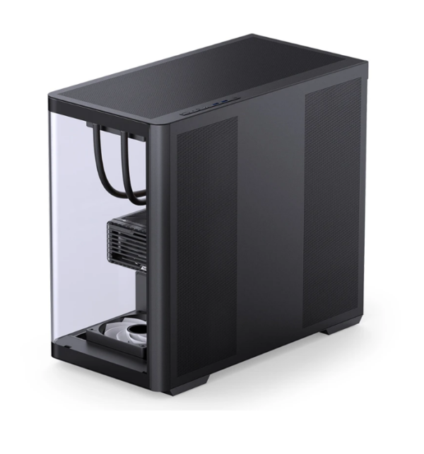 Gabinete Gamer Aquário Jonsbo D300 Black M-Atx Vidro Temperado Usb-C Preto