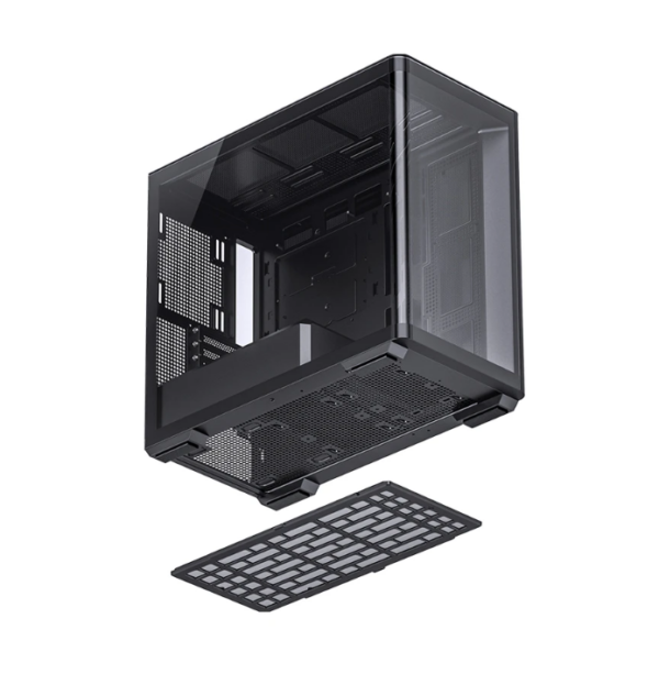 Gabinete Gamer Aquário Jonsbo D300 Black M-Atx Vidro Temperado Usb-C Preto