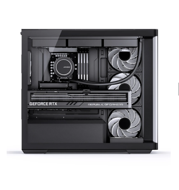 Gabinete Gamer Aquário Jonsbo D300 Black M-Atx Vidro Temperado Usb-C Preto