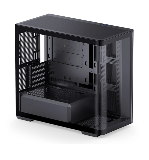 Gabinete Gamer Aquário Jonsbo D300 Black M-Atx Vidro Temperado Usb-C Preto