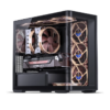 Gabinete Gamer Aquário Jonsbo D300 Black M-Atx Vidro Temperado Usb-C Preto