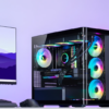 Gabinete Gamer Aquário Jonsbo D300 Black M-Atx Vidro Temperado Usb-C Preto