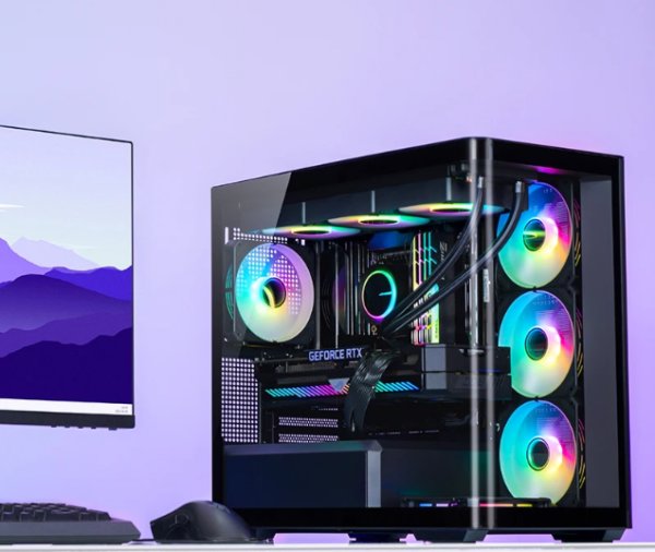 Gabinete Gamer Aquário Jonsbo D300 Black M-Atx Vidro Temperado Usb-C Preto