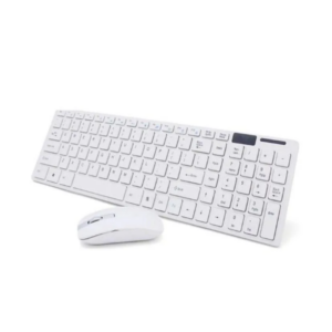 Teclado E Mouse Sem Fio Exbom Bk-S1000k - Branco