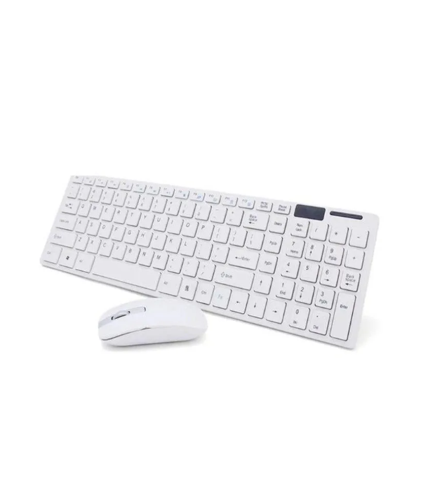 Teclado E Mouse Sem Fio Exbom Bk-S1000k - Branco