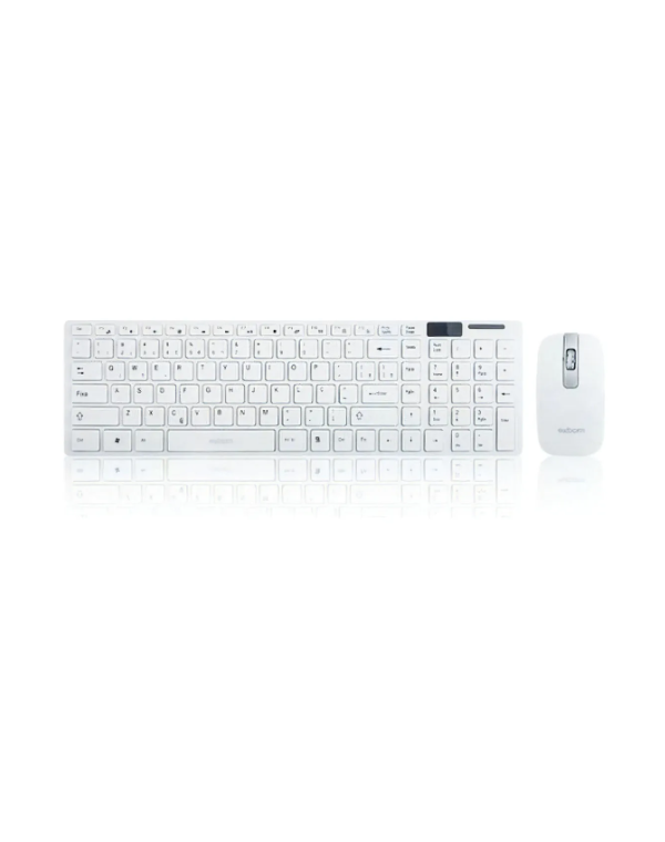 Teclado E Mouse Sem Fio Exbom Bk-S1000k - Branco - Imagem 2