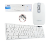 Teclado E Mouse Sem Fio Exbom Bk-S1000k - Branco