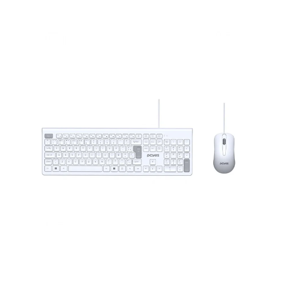 Kit Combo Soft Teclado + Mouse Usb 2M Branco - Pcosf2w - Abnt2 - Pcyes